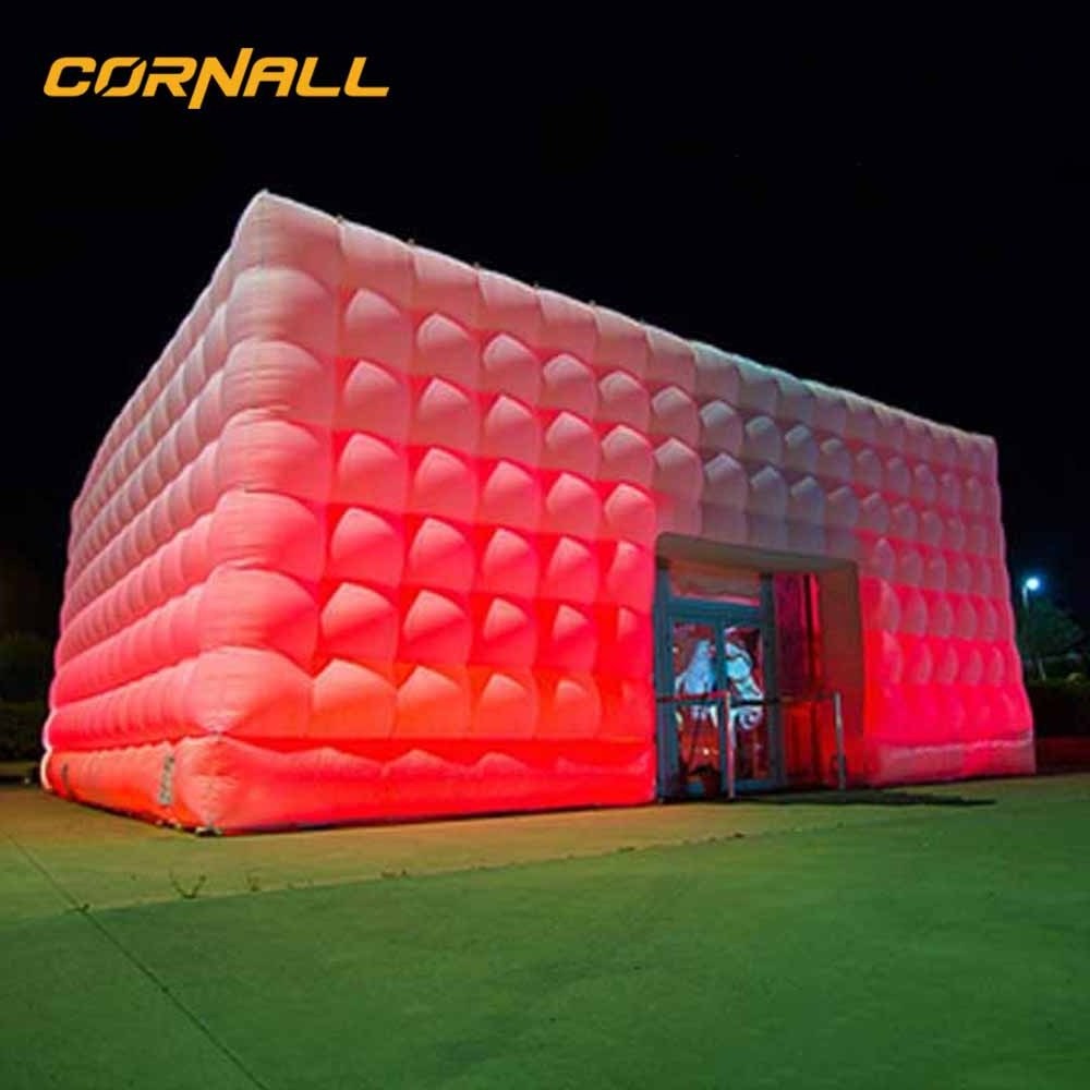 Outdoor Party Inflatable Night Club Tent Decoration Light Led Inflatable Disco Pub Bar