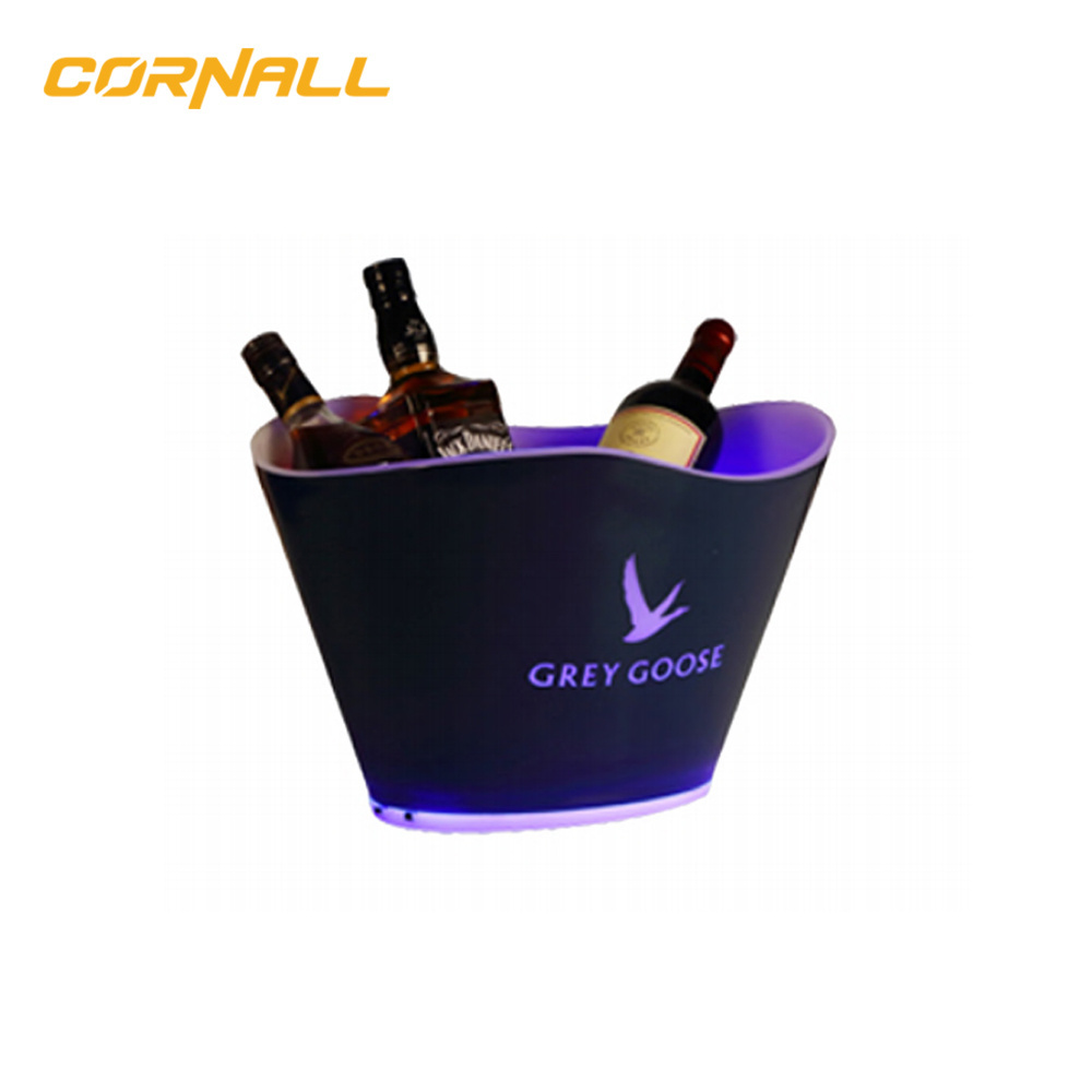 Custom Led Oversized Acrylic Aluminum Champagne Ice Bucket