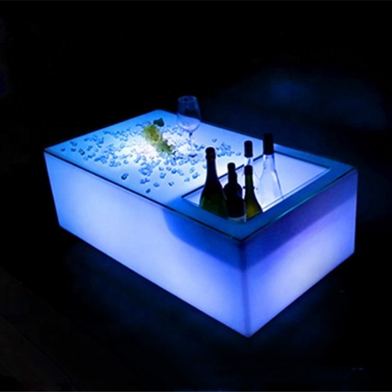 Remote Light Up Restaurant Bar Counter Design RGB Color Event Party Club Led Furniture Outdoor Bar Counter Nightclub