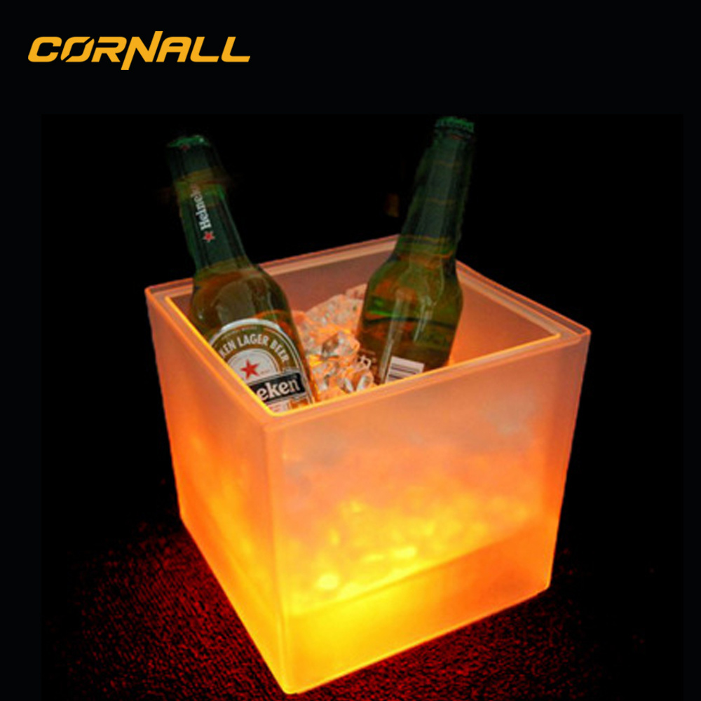 Night Party Club Acrylic led Ice Bucket Champagne Whiskey Beer Bucket Cooler Bars Led Ice bucket