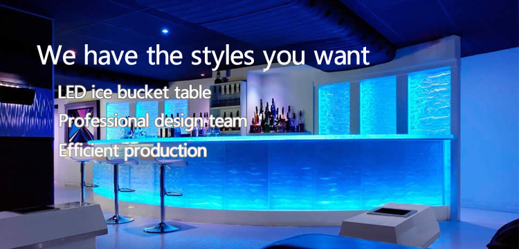 Remote Light Up Restaurant Bar Counter Design RGB Color Event Party Club Led Furniture Outdoor Bar Counter Nightclub