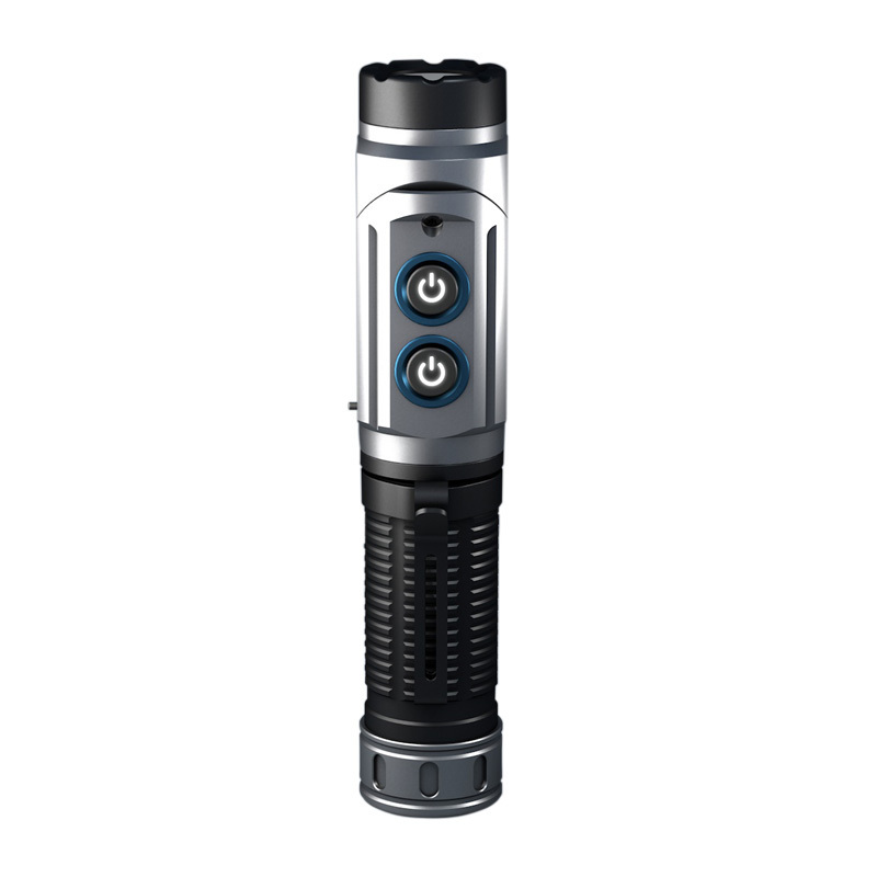 Rechargeable tactical light 90 rotating degree torch 6 Lighting modes 1000 lumen LED COB  flashlight