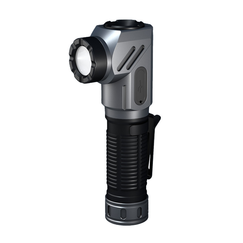 Rechargeable tactical light 90 rotating degree torch 6 Lighting modes 1000 lumen LED COB  flashlight