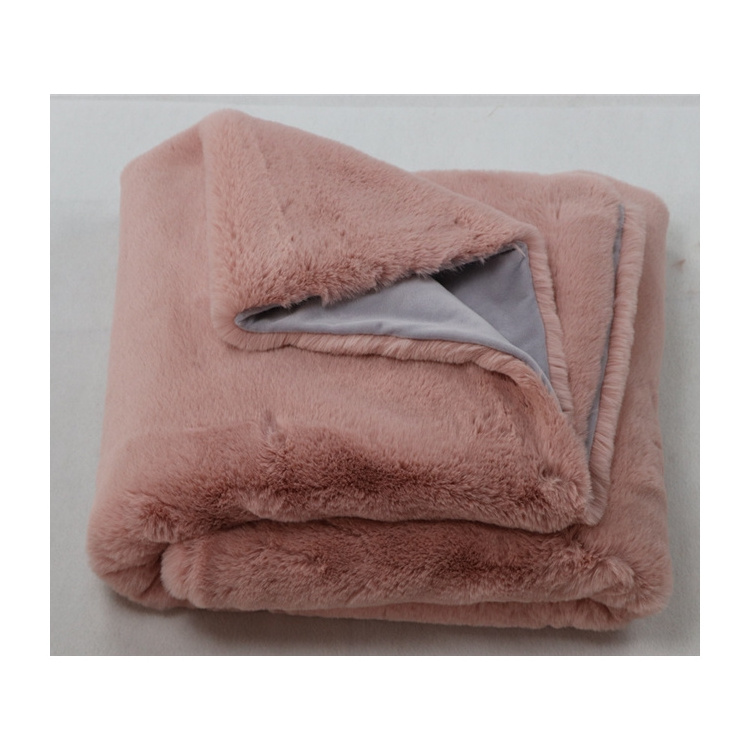 high quality Bedsure Faux Fur Reversible fake fur  Sherpa Throw Blanket For Sofa Couch And Bed