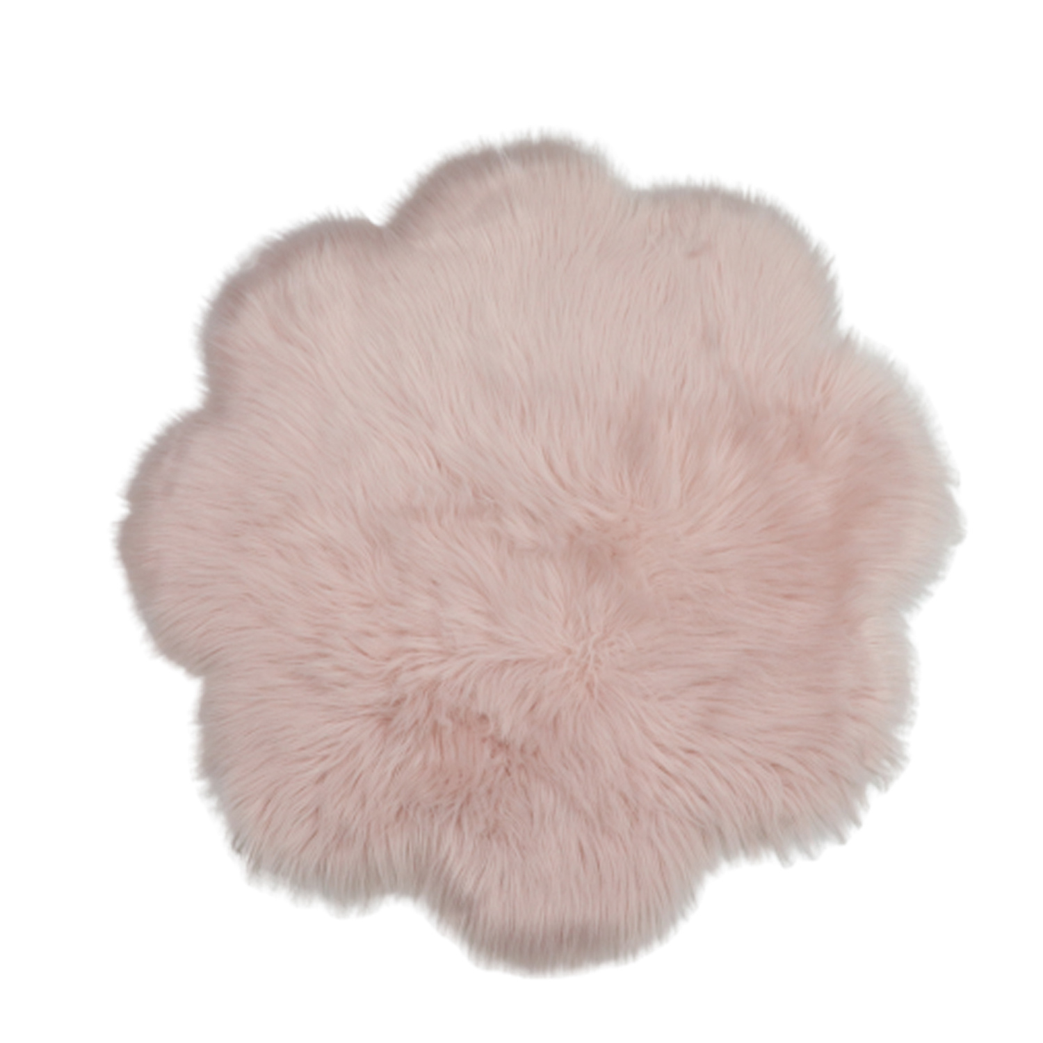 Modern Ins Style and popular Flower shaped washable chair mat Fakesheep skin sofa beside fluffy carpet