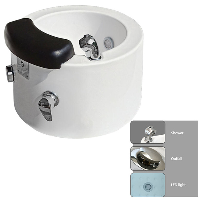 Wholesale Beauty Salon Foot Spa Pedicure Basin Movable Pedicure Bowl