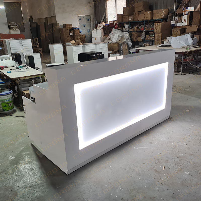 reception desk beauty salon modern spa office white front desk reception counter