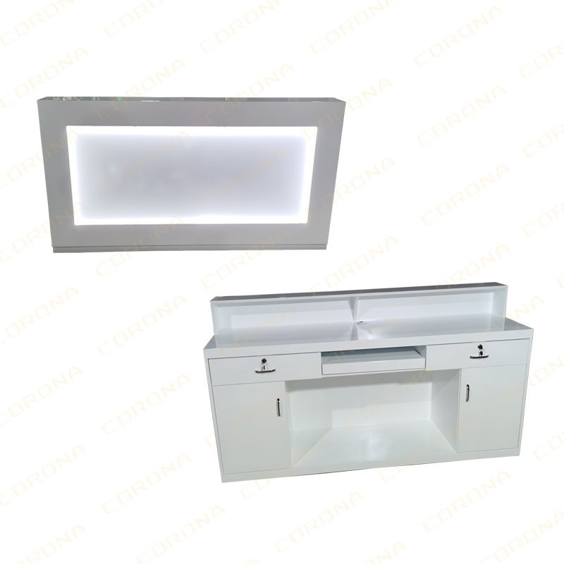 reception desk beauty salon modern spa office white front desk reception counter