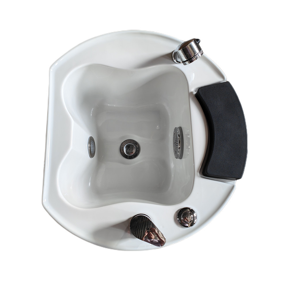 White Black Portable Movable Round Electric Pipeless Jet Pedicure Spa Bowls Sink With Drain