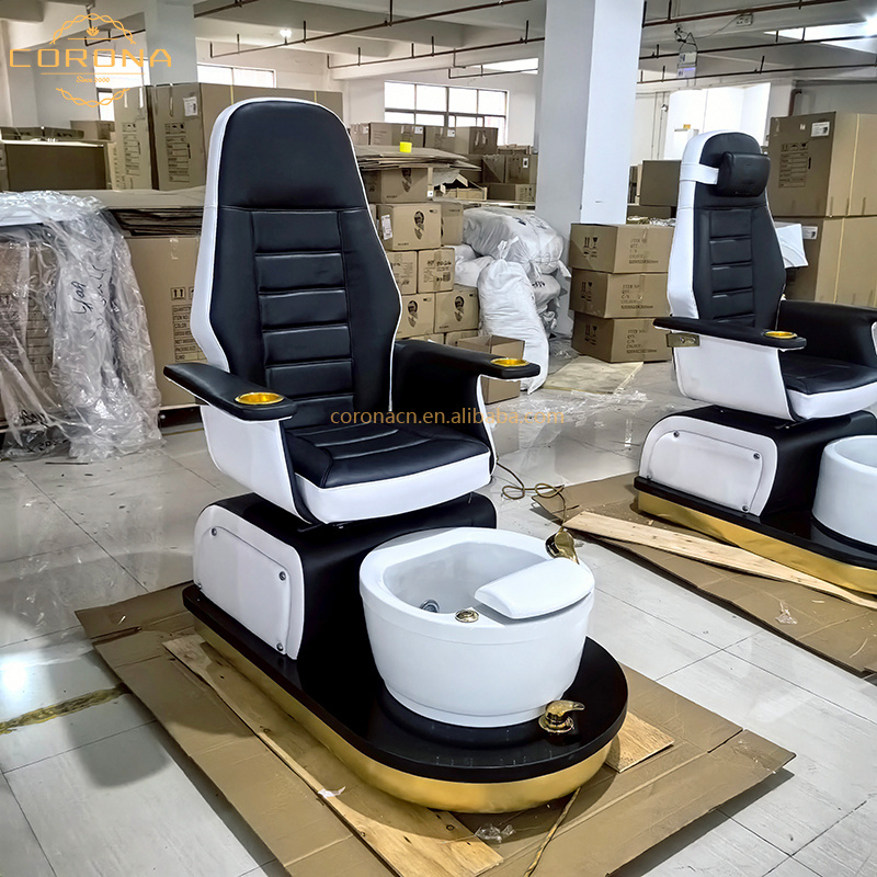 Salon Furniture Luxury Wholesale Black No Plumbing Foot Spa Pedicure Chair For Nail Salon