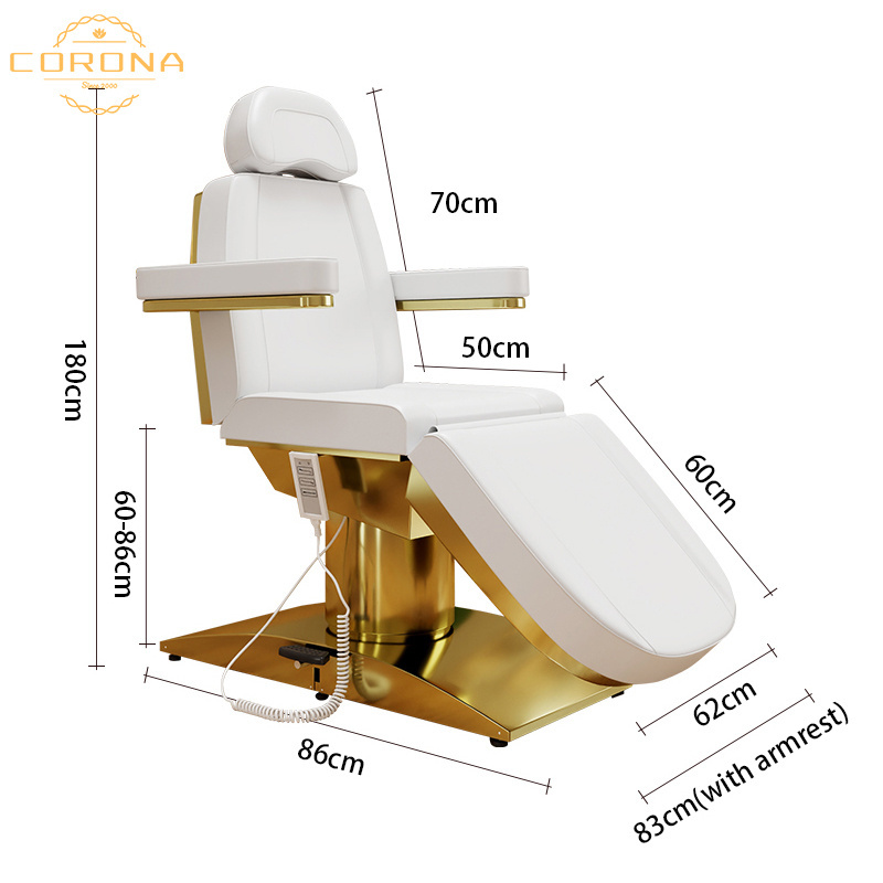 Pink Gold Beauty Chair Bed Beauty Salon Equipment Beauty Bed 3 Motors