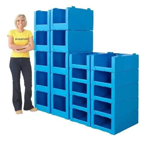 Wholesale pp Customized Foldable  Stackable corflute correx Plastic Storage  Picking  Bins for clothing boxes