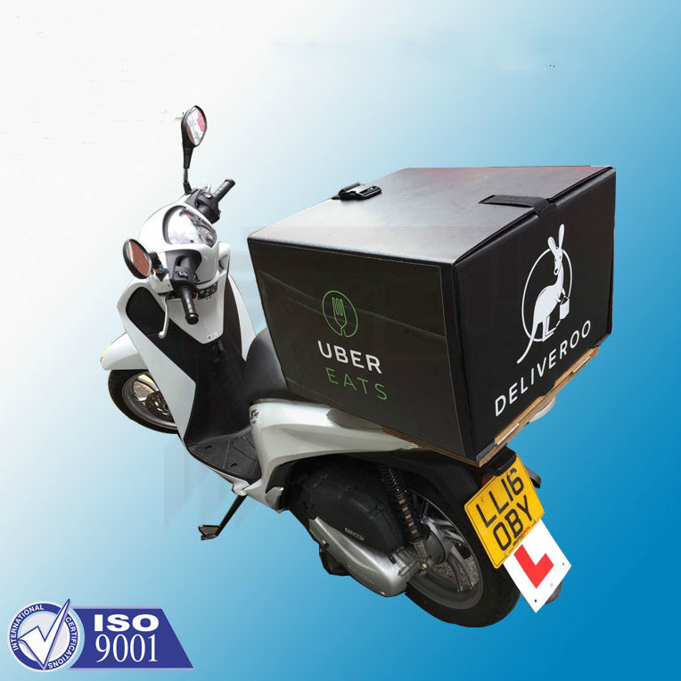 Correx Plastic corrugated pizza delivery box for scooter bike motorcycle