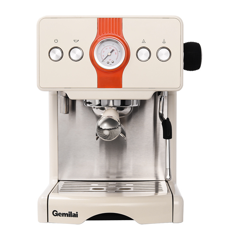 Gemilai CRM3609 private label turkish stainless boiler electric espresso machine with milk frother