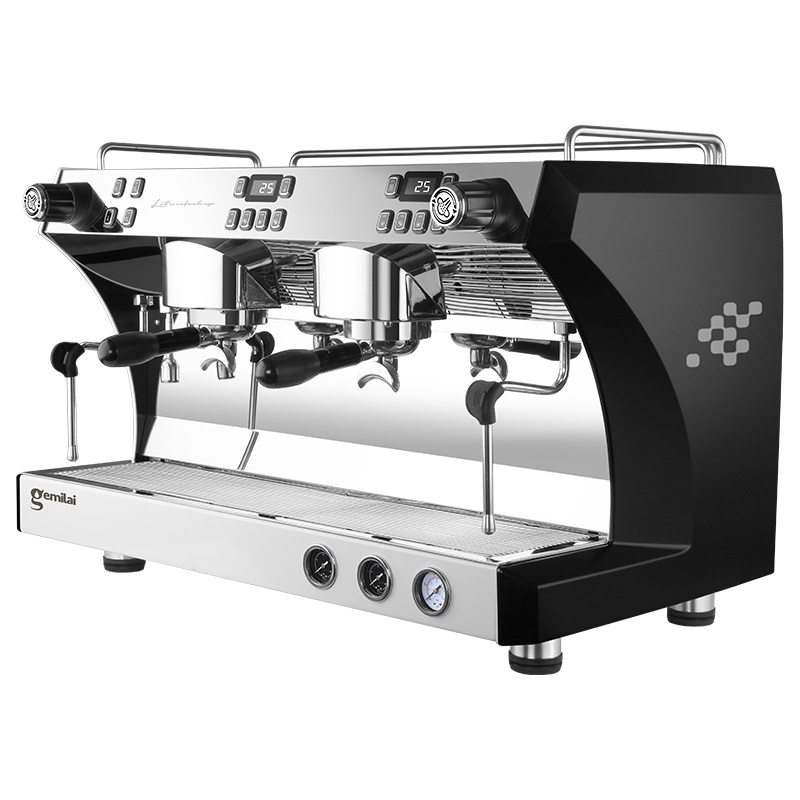 Gemilai CRM3120C Best 2 group semi automatic commercial espresso coffee machine for shops and cafeteras