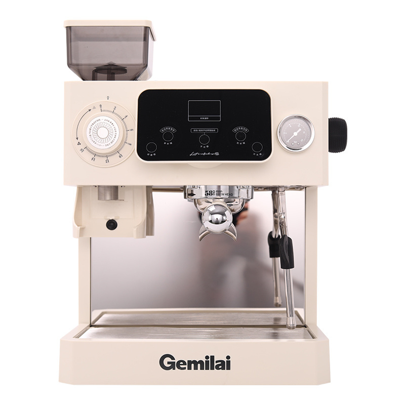 Gemilai CRM3813 New 58mm multifunctional 3 in 1 stovetop small home espresso coffee machine with grinder