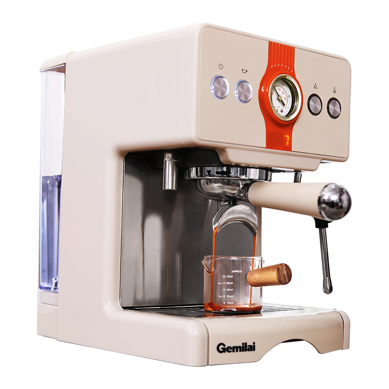 Gemilai CRM3609 private label turkish stainless boiler electric espresso machine with milk frother