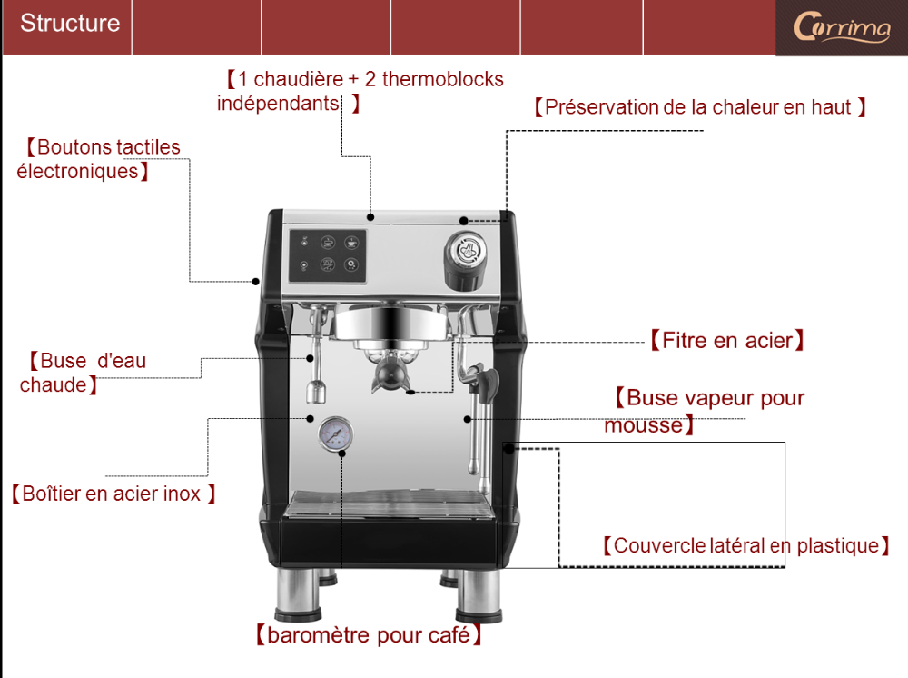 NEW- professional coffee maker Semi-automatic Espresso Coffee Machine Commercial - CRM3200B