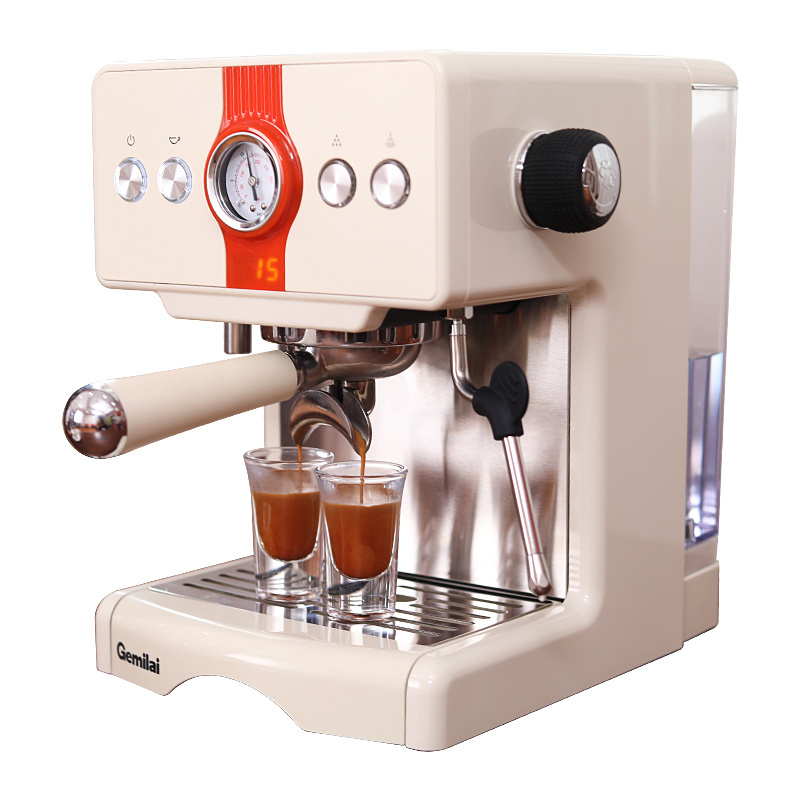 Gemilai CRM3609 private label turkish stainless boiler electric espresso machine with milk frother