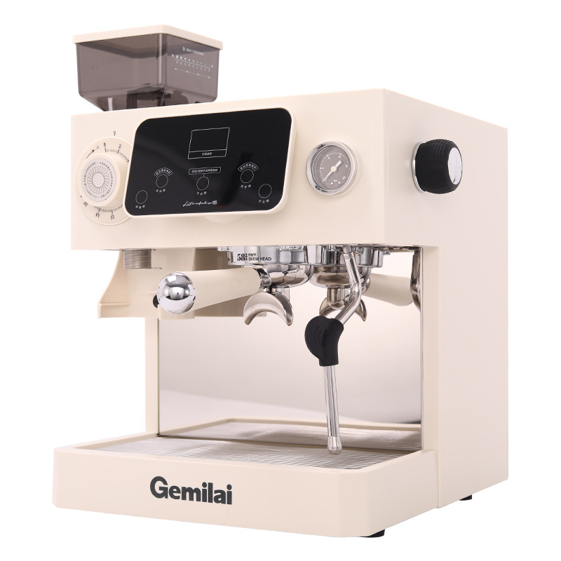 Gemilai CRM3813 New 58mm multifunctional 3 in 1 stovetop small home espresso coffee machine with grinder