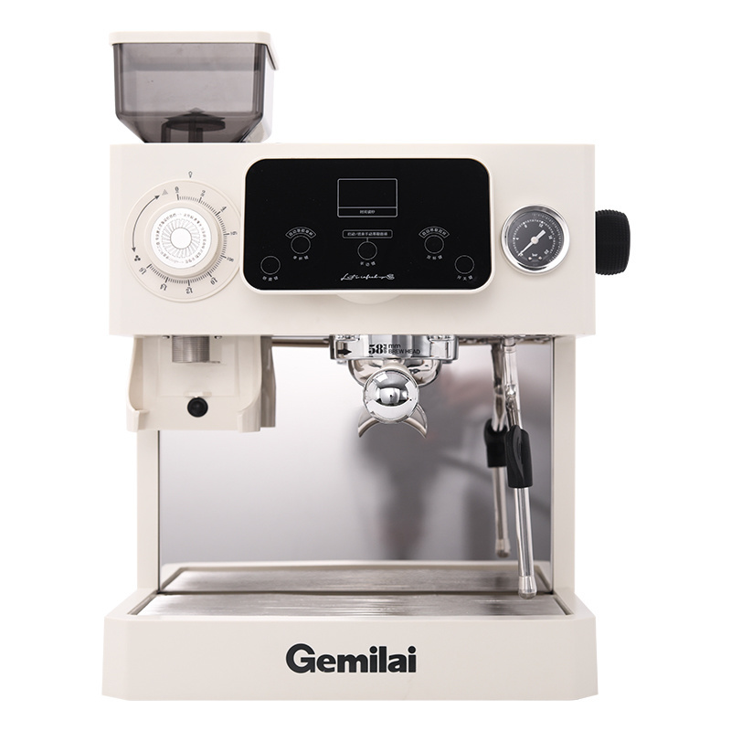 Gemilai CRM3813 Best 3 in 1 Semi automatic household espresso coffee machine with milk frother and bean grinder