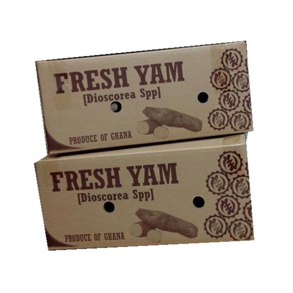 FPG recycled corrugated kraft paper carton box for yam packaging and shipping