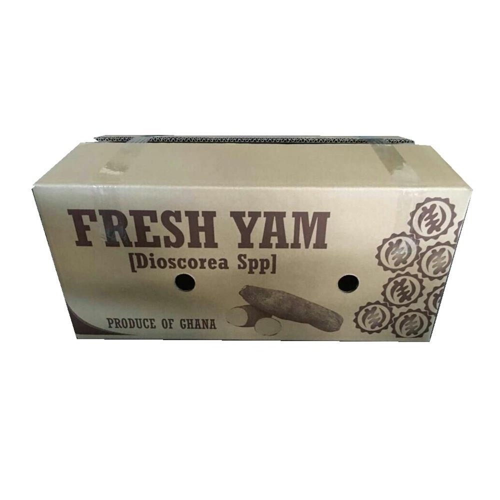 FPG recycled corrugated kraft paper carton box for yam packaging and shipping