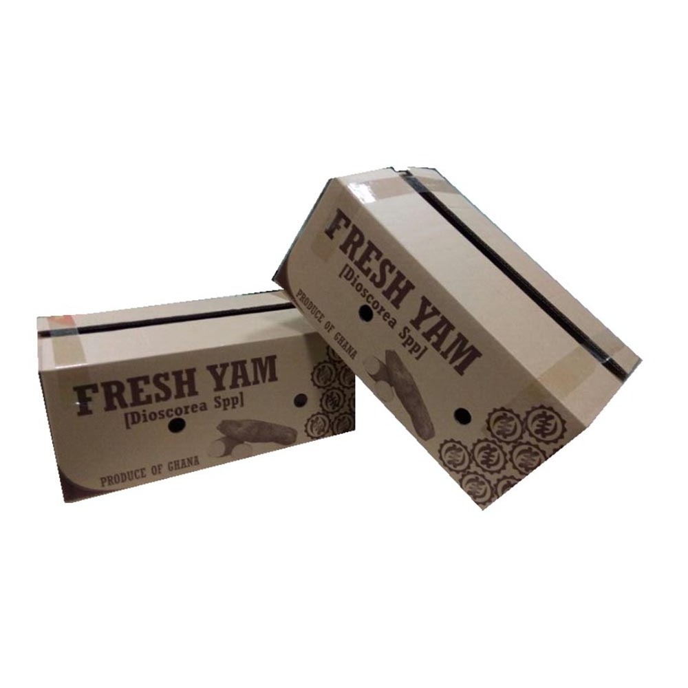 FPG recycled corrugated kraft paper carton box for yam packaging and shipping