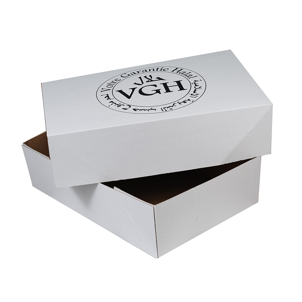 Wax dipped corrugated carton paper box for frozen meats packaging and shipping