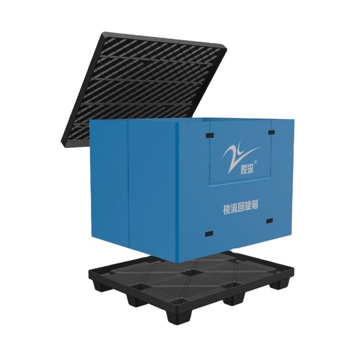 Collapsible PP combing box packaging automotive industry car Industry Plastic Coaming Board Crate corrugated pallet box with lid