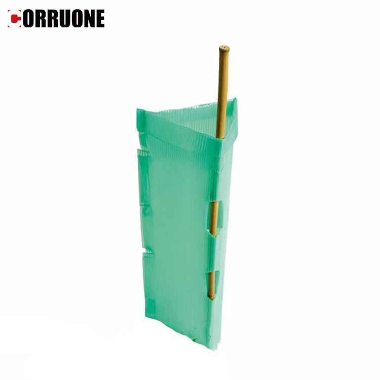 Professional custom plastic spiral tree guard UV protection tree guard from pp corrugated plastic sheet Vine Shelters