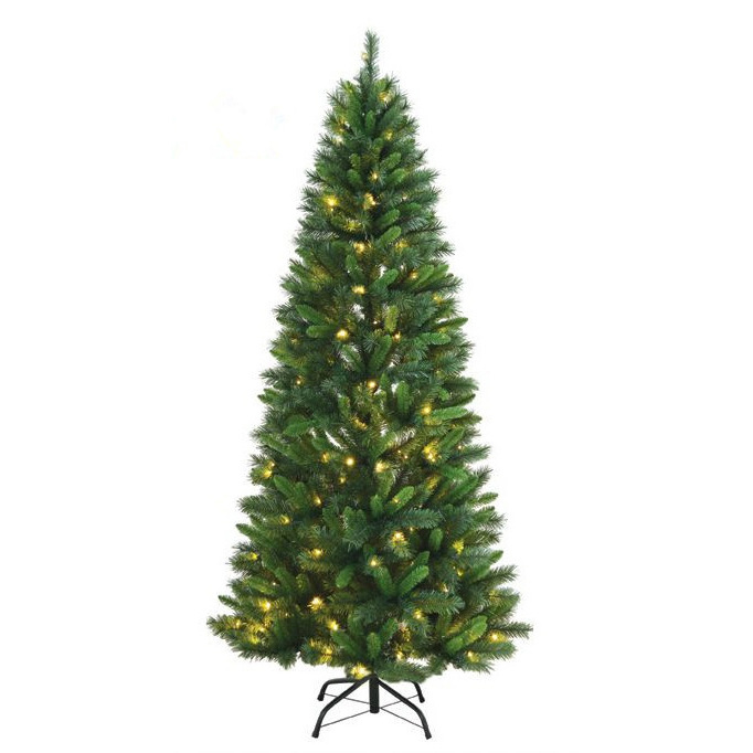 Best Seller Wholesale Custom Holiday Xmas Decoration Artificial Hinged LED Pre-Lit Christmas Tree