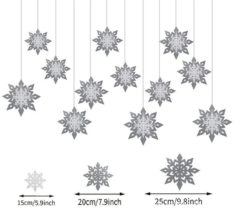 Party Snowflakes Adornment Happy New Year Merry Christmas Decoration