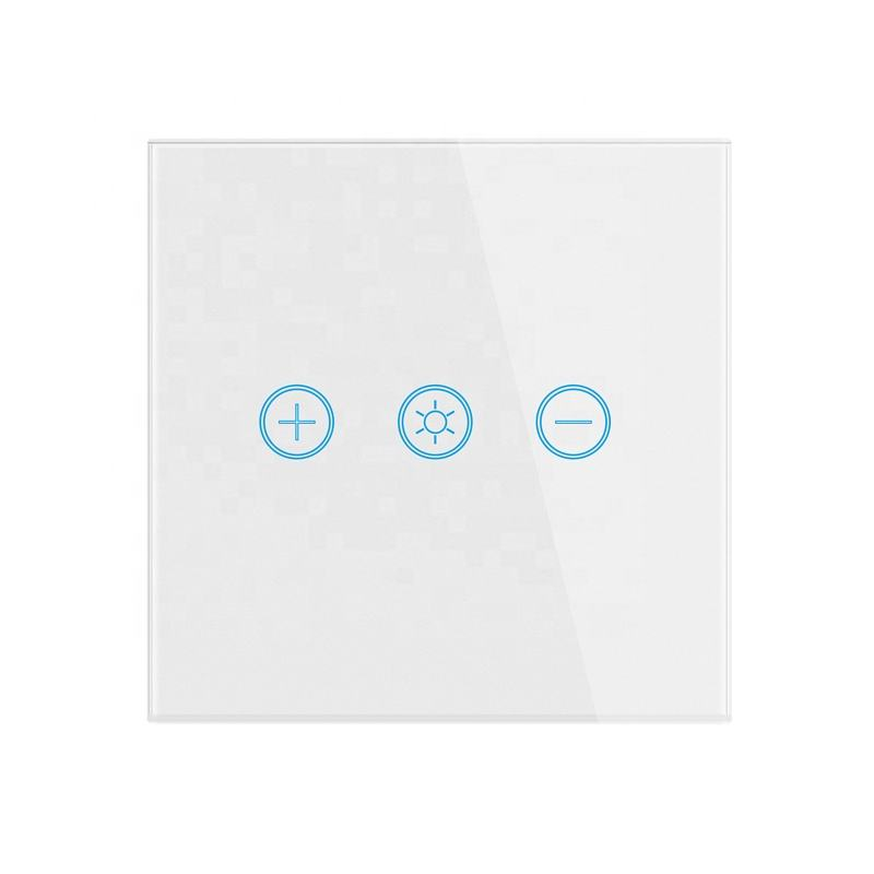 EU/UK Glass Touch Switch WIFI Dimmer Switch Tuya Smart Life Voice Control Wall Light Smart Switch Work with Alexa Google Home