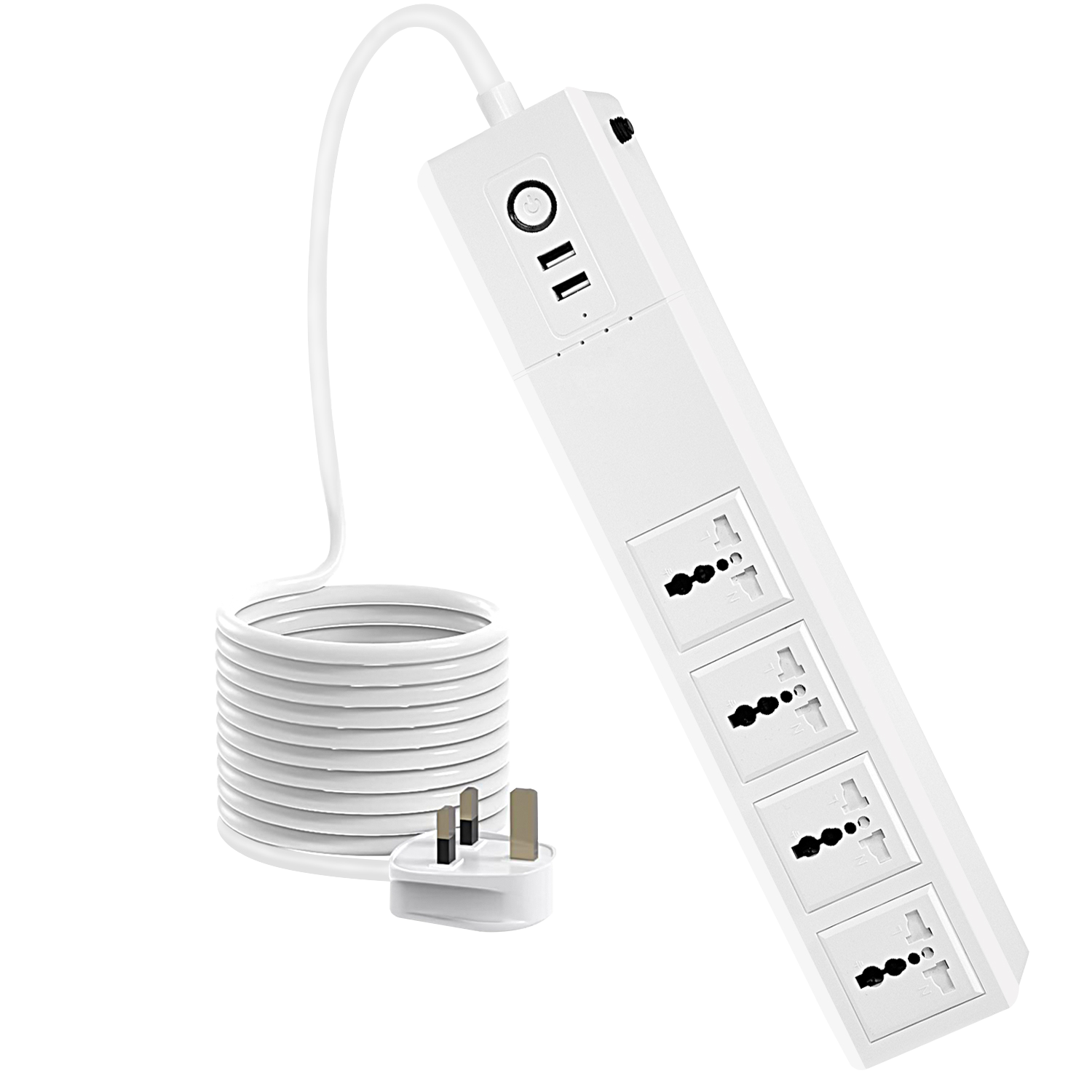 Wifi Smart Power Strip 4 Universal Plug with 2 USB Fast Charging Port Socket Work with Alexa Google Assistant Smart Life Socket