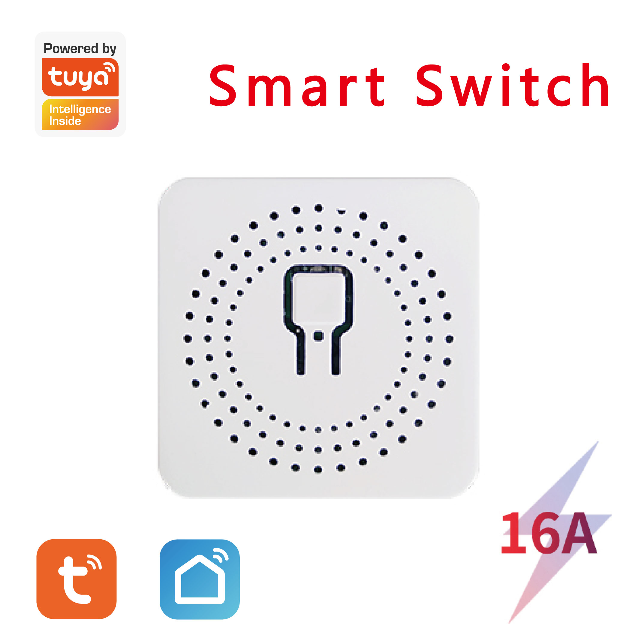 Tuya Smart Light Switch Module Mini 1 gang 16A 220V 110V Automation DIY Breaker 2 Way Control WIFI Light Switch