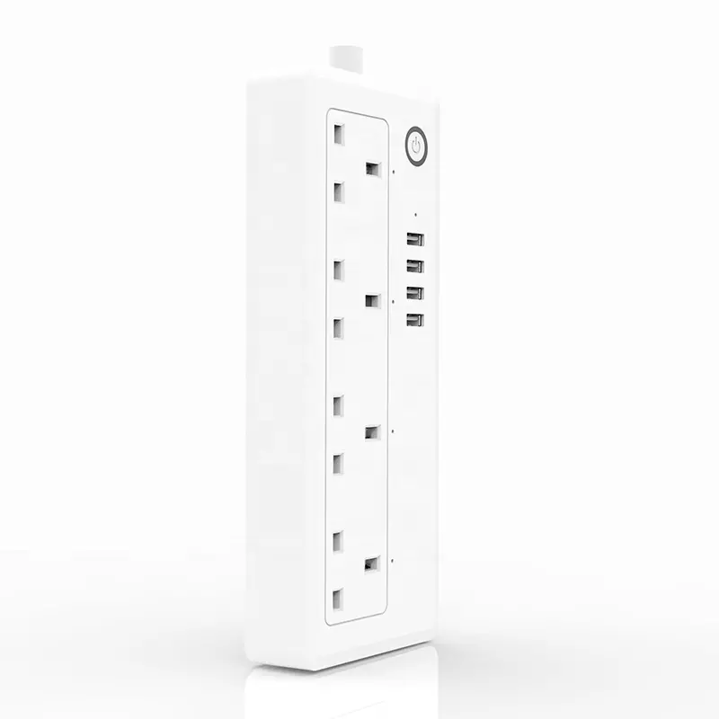 UK WiFi Power Strip with 4 USB Ports Support Alexa Google Home Remote Control Smart Socket Overload Protection Smart Power Strip