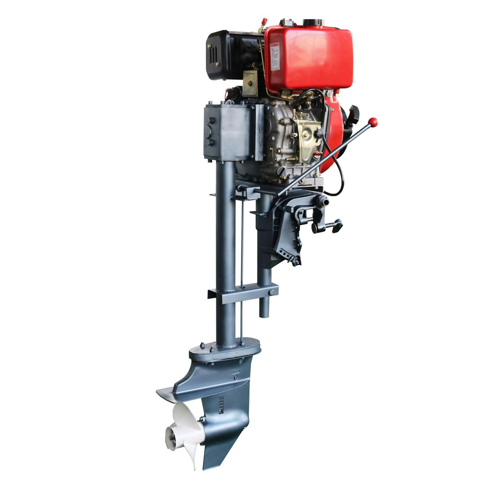 10/12/15 HP Diesel Outboard Engine, Propeller Mounted Single Cylinder Air-cooled Marine Outboard Engine