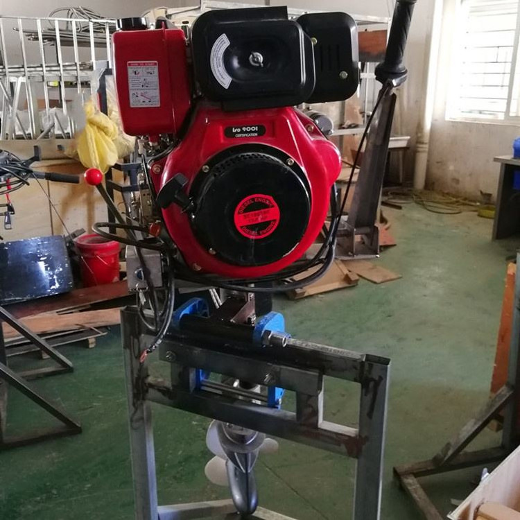 10/12/15 HP Diesel Outboard Engine, Propeller Mounted Single Cylinder Air-cooled Marine Outboard Engine