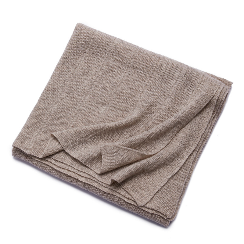 AKnitted 10% Pure Cashmere 90% wool Mongolia Blanket  Merino Baby Wool Cashmere Throw Blanket Knit