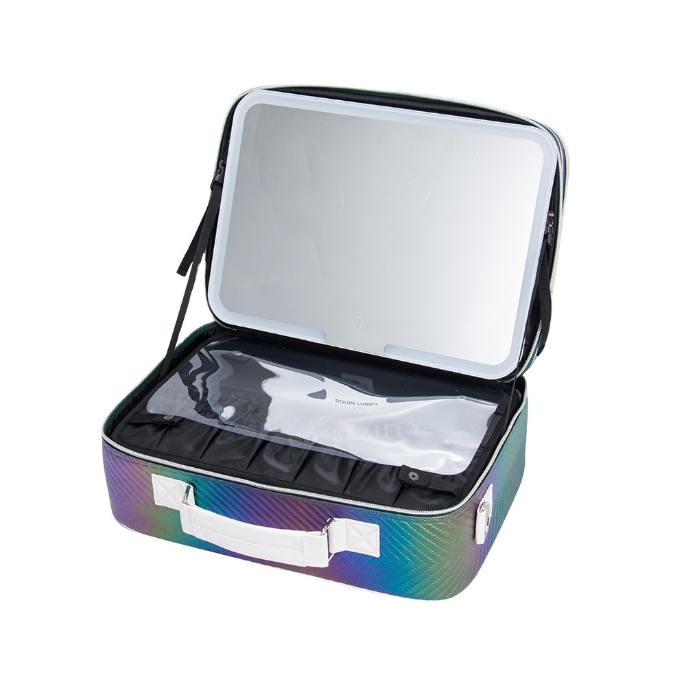 make up case beauty bag vanity bag nail bag beauty case make up accessories with LED lighted mirror