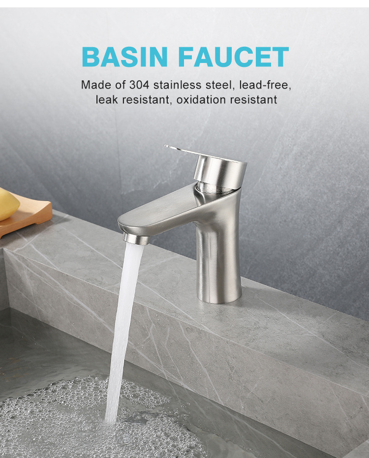 Hot And Cold Water Bathroom Water Tap Mixer Lavator Basin Faucet For Hotel Single Lever Basin Faucet