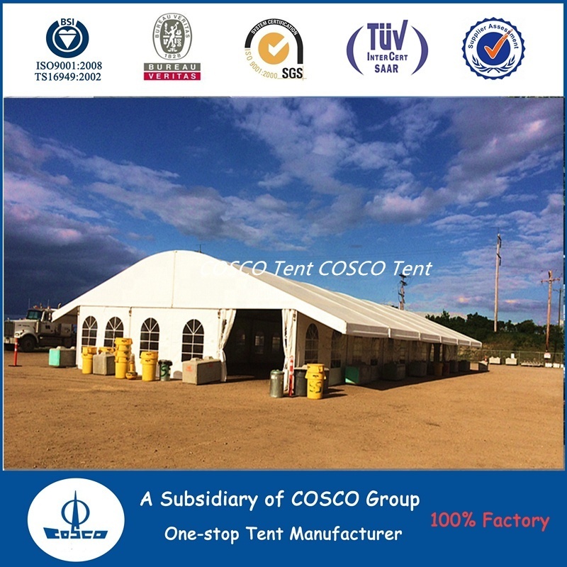 COSCO Aluminum Structure Large Curved Tent Aircraft Hangar Tent Outdoor Temporary Structures