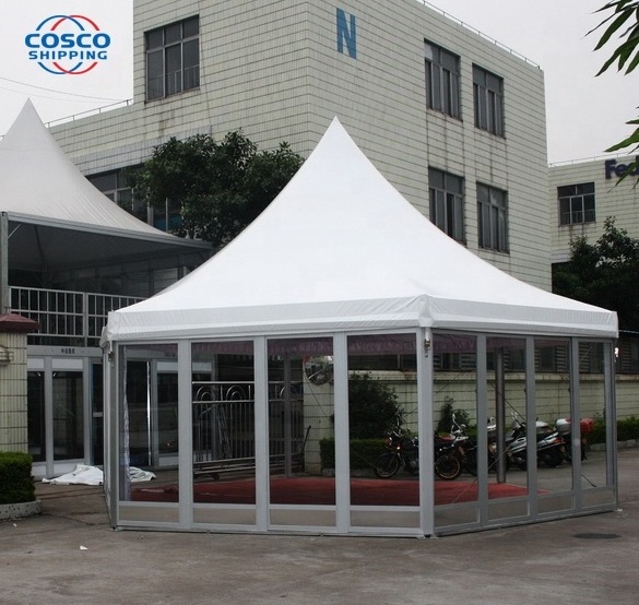 COSCO Outdoor Aluminum PVC Fabric Coated Hexagonal Marquees Polygon Party Tents Canopy Pagoda Tents