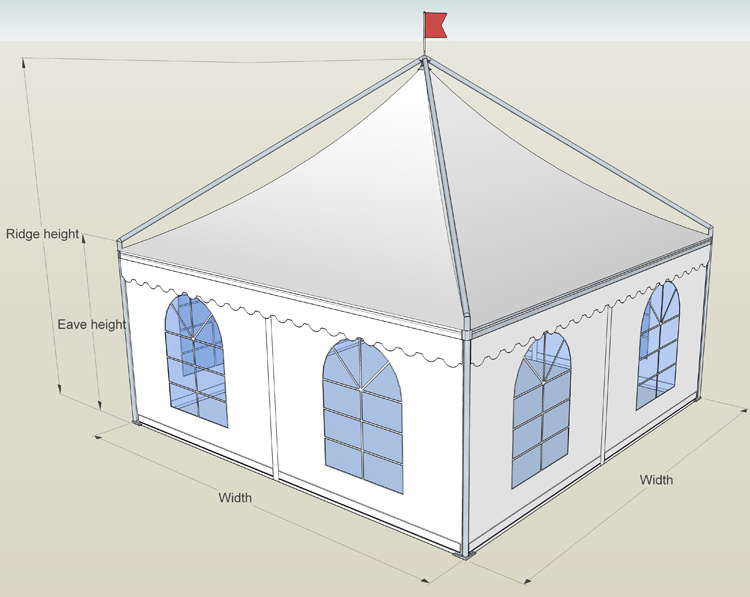 COSCO Customized Permanent Wind Resistant Wedding Pagoda Hexagonal Gazebo Tent With Flooring