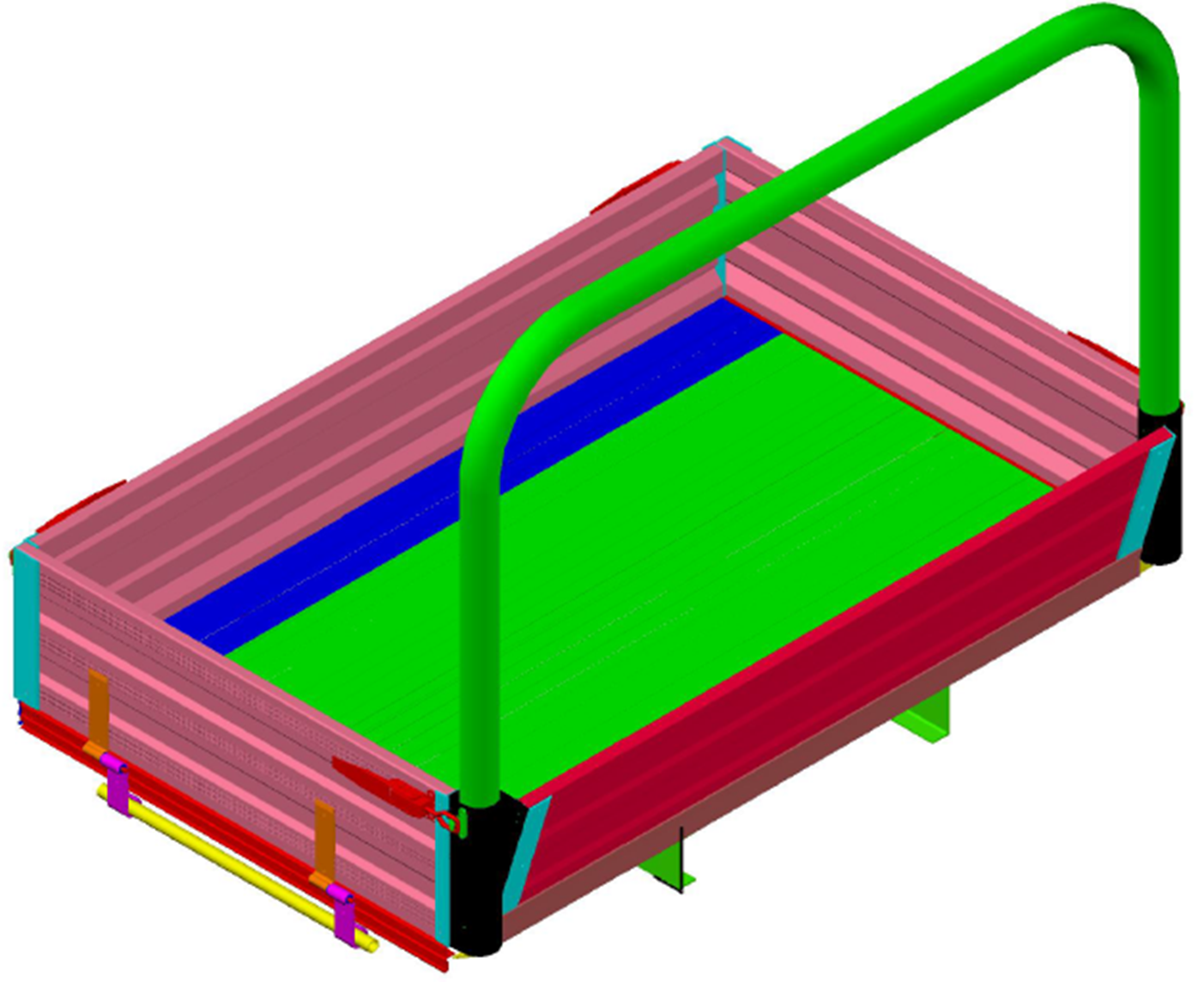 Aluminum dump bed for ATV UTV