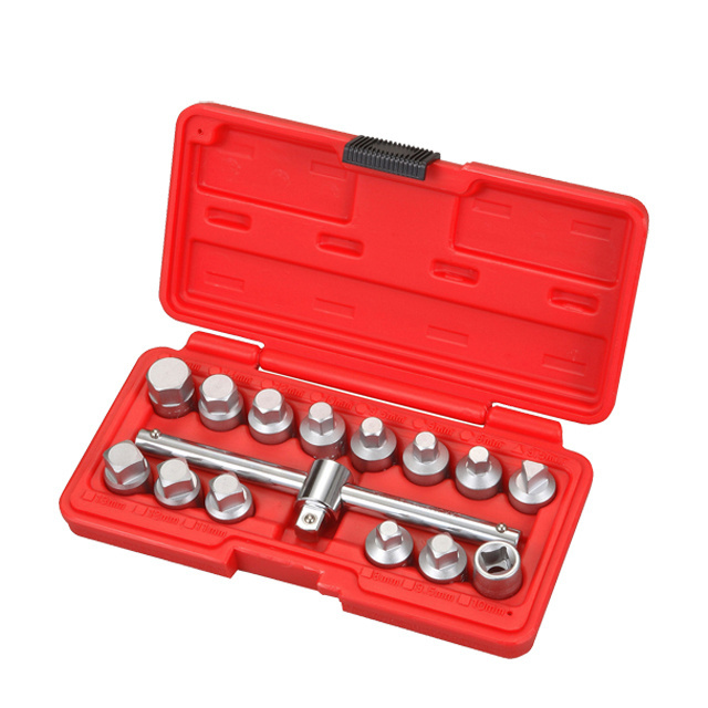 Drain plug socket set Oil Drain Sump Plug Key Socket Set