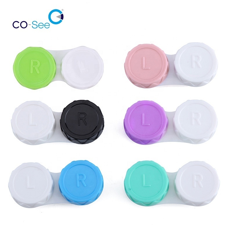 Colorful Cute Contact Lens Case Bulk Box Holder Container Soak Storage Kit