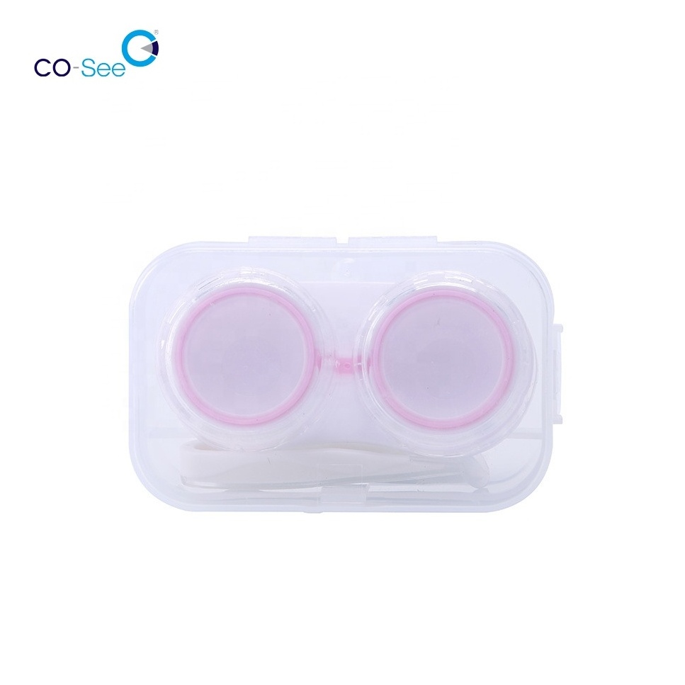 Clear Contact Lens Cases Outdoor Portable Contact Lens Container Holder Soak Storage Kit for Travel Home