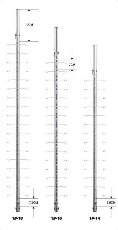 Wholesale Floor Sunglasses Locking Display Rack Stand Wall Mount Alloy Eyeglasses Display Rack